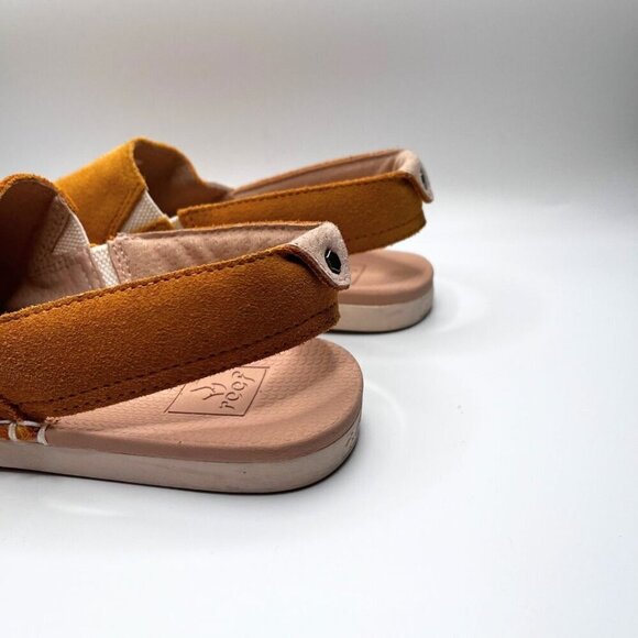 REEF WOMEN'S ESCAPE SLINGBACK PEEP TOE SHOES IN MUSTARD YELLOW - 6 - Picture 6 of 12